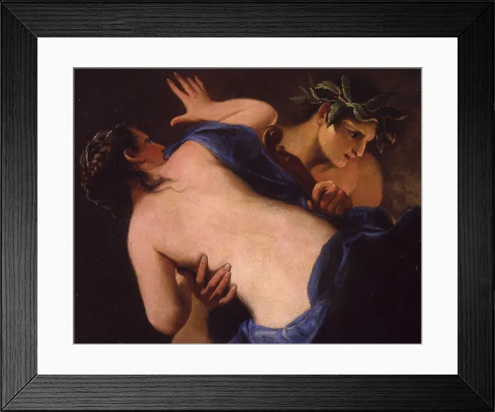 Framed Print : Orpheus tries to free Eurydice from the Underworld or Orpheus and Eurydice, by Giovanni Segala or Paolo Pagani, 16th century, oil on canvas