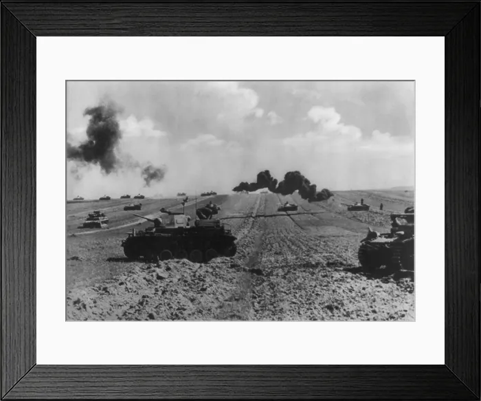 Framed Print : German tanks crossing flat fields in Ukraine in June-July 1941. In the Soviet Union, during World War 2. (BSLOC_2014_8_3) Framed Print : German tanks crossing flat fields in Ukraine in June-July 1941. In the Soviet Union, during World War 2. (BSLOC_2014_8_3)