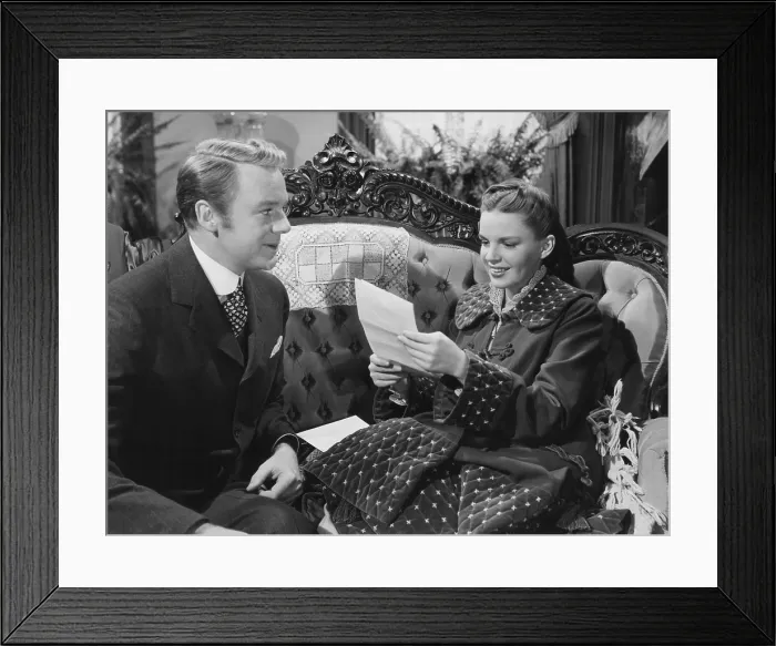 Framed Print : IN THE GOOD OLD SUMMERTIME, from left: Van Johnson, Judy Garland, 1949