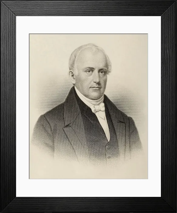 Framed Print : Samuel Slater, memorized the machines that manufactured cotton in the 1780s, when an indentured apprentice in a British cotton mill