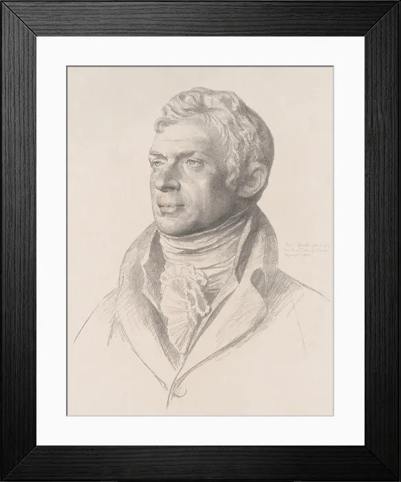 Framed Print : Robert Fulton, portrait bust by French sculptor, Jean Antoine Houdon, 1803-04