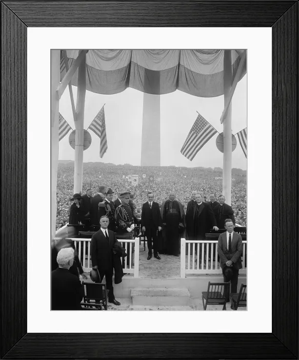 Framed Print : President Coolidge with Archbishop William O'Connell, Archbishop of Boston, Sept. 21, 1924