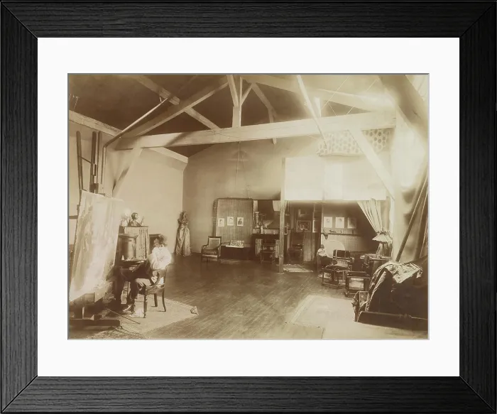 Framed Print : Henry Ossawa Tanner in his studio in Paris, c. 1920. Turner worked in France in the early 1890s, and in the last two decades of his life in the 1920s and 1930s (BSLOC_2016_8_131)