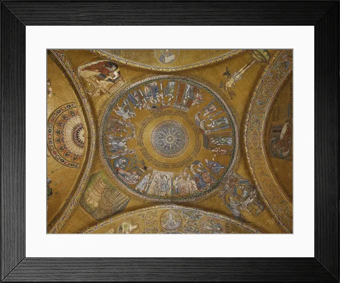 Framed Print : St Marks Basilica, Venice, by Unknown Artist, 10th Century, - Italy, Veneto, Venice, San Marco Basilica. Overall view. Josephs second dome. Joseph in Egypt