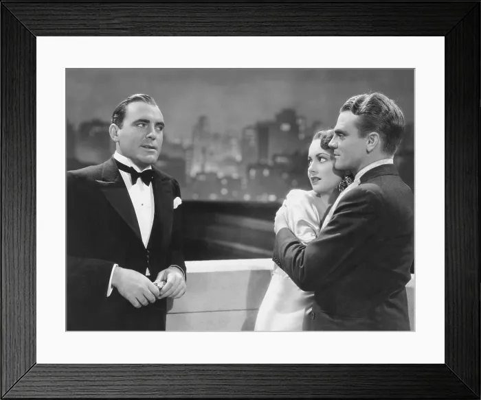 Framed Print : THE IRISH IN US, from left: Pat O'Brien, Olivia de Havilland, James Cagney, 1935