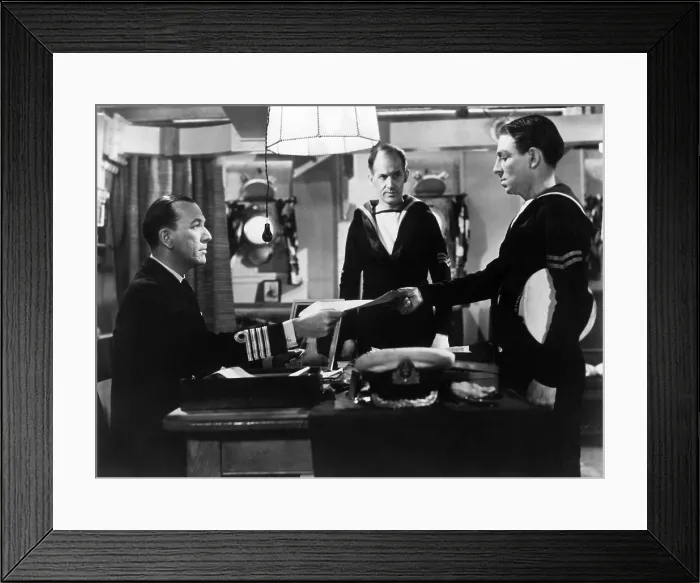 Framed Print : IN WHICH WE SERVE, Noel Coward (left), 1942 Framed Print : IN WHICH WE SERVE, Noel Coward (left), 1942