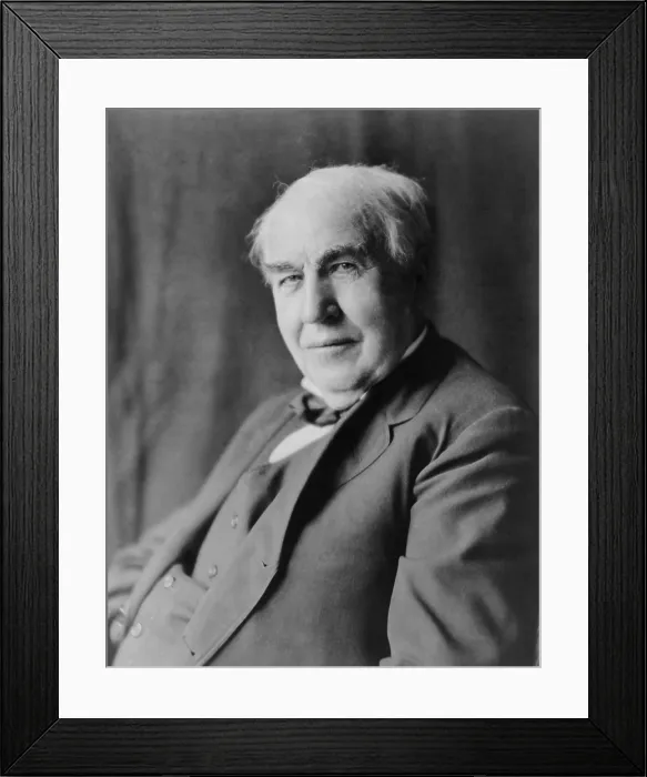 Framed Print : Thomas Alva Edison in 1922. He remained active until his death in 1929 at age 84 (BSLOC_2016_8_13)