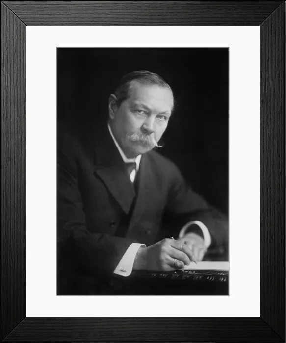 Framed Print : Arthur Conan Doyle, a Scotch-Irish writer created the fictional detective Sherlock Holmes, c. 1920