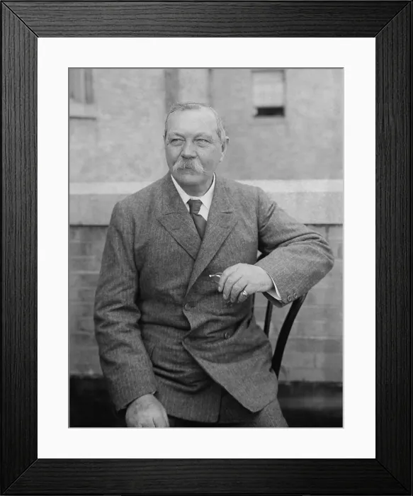 Framed Print : Arthur Conan Doyle, a Scotch-Irish writer created the fictional detective Sherlock Holmes, c. 1920