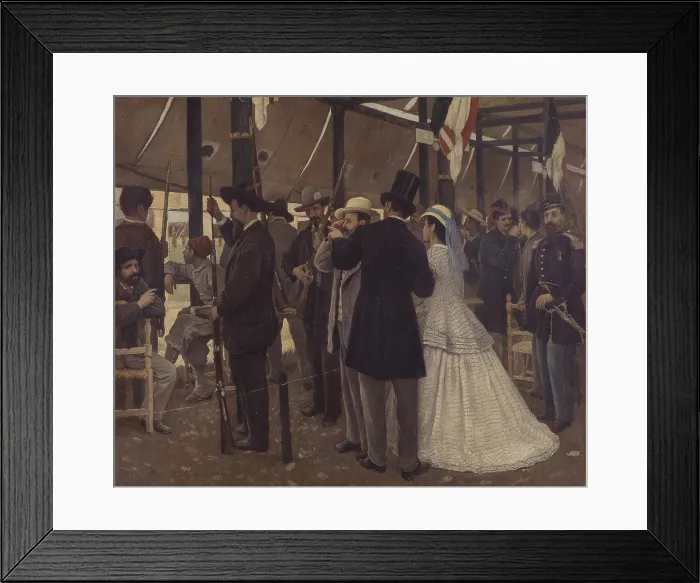 Framed Print : The third National Competition Shooting in Florence, by Giovanni Estienne, 19th century, oil on canvas, 46 x 56 cm. - Italy, Lombardy, Milan, Collection Brera. Whole artwork view Framed Print : The third National Competition Shooting in Florence, by Giovanni Estienne, 19th century, oil on canvas, 46 x 56 cm. - Italy, Lombardy, Milan, Collection Brera. Whole artwork view