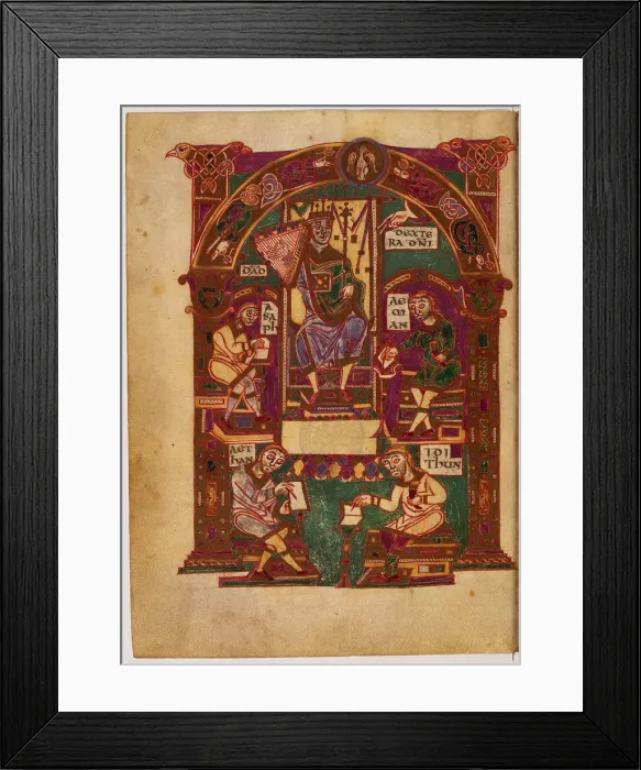 Framed Print : Ambrosian Psalter, ca. 11th Century, illuminated manuscript - Vatican City, Vatican Apostolic Library, Ms. Vat. Lat. 83, fol.12v. Whole artwork view Framed Print : Ambrosian Psalter, ca. 11th Century, illuminated manuscript - Vatican City, Vatican Apostolic Library, Ms. Vat. Lat. 83, fol.12v. Whole artwork view