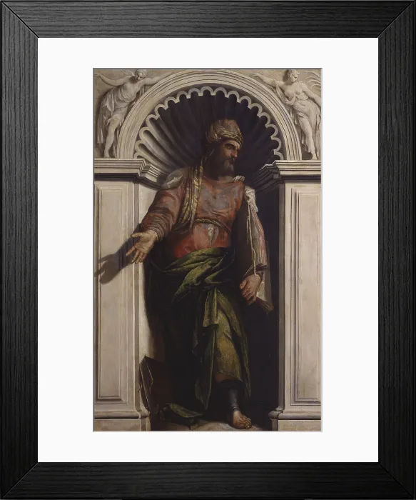 Framed Print : The Philosopher Plato, by Paolo Caliari known as Veronese, 16th century, oil on canvas. - Italy, Veneto, Venice, Marciana National Library. Whole artwork view