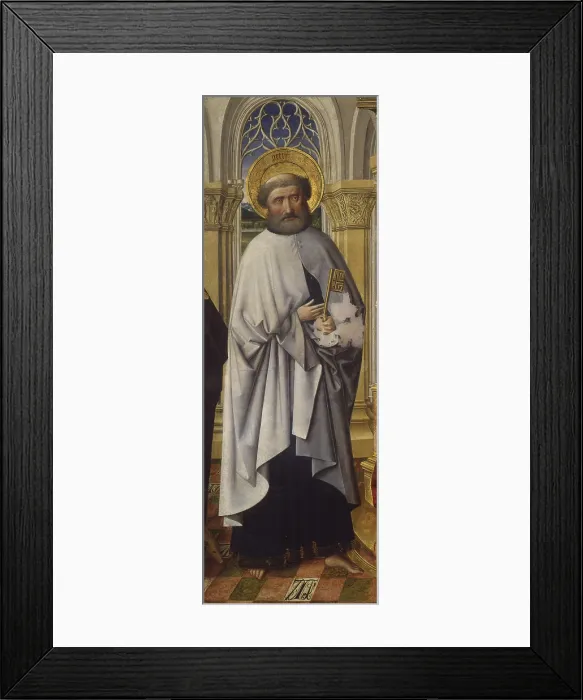 Framed Print : St. Peter, by German artist, 16th century, oil on panel transferred to canvas. - Italy, Lombardy, Milan, Castello Sforzesco, Civic Museum of Ancient Art. Whole artwork view