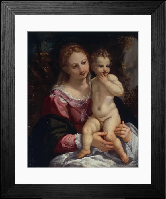 Framed Print : Madonna with Child, by Giuseppe Mazzuoli also known as Bastarolo, 1575 - 1599, 16th Century, oil on canvas - Private collection. Whole artwork view Framed Print : Madonna with Child, by Giuseppe Mazzuoli also known as Bastarolo, 1575 - 1599, 16th Century, oil on canvas - Private collection. Whole artwork view