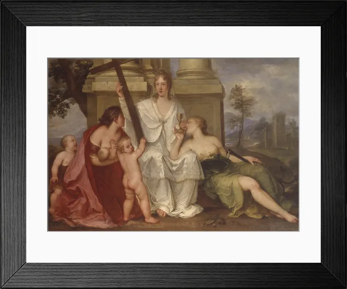 Framed Print : Allegory of Charity, by John Segala, Faith and Hope or the Theological Virtues, 1710 - 1717, 18th century, oil on canvas