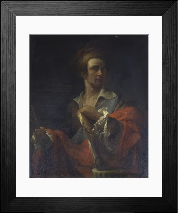 Framed Print : Self Portrait, by Austrian Artist, 1770 - 1780, 18th century, oil on canvas. - Italy, Lombardy, Milan, Pinacoteca di Brera. Whole artwork view