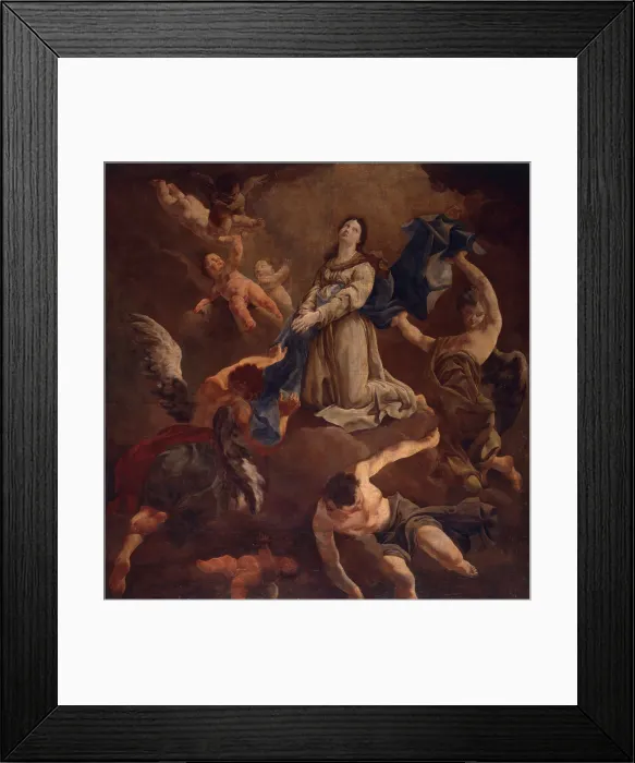 Framed Print : Glory of a Saint Martyr, by Giulia Lama, 18th Century, oil on canvas - Italy, Veneto, Malamocco, Venice, Church of Holy Mary. Whole artwork view