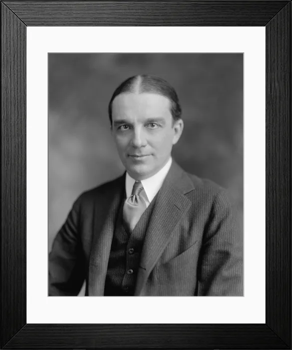 Framed Print : Owen D. Young, was General Electric Corporation's Chief Counsel when he founded RCA in 1919