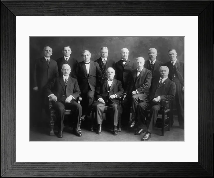 Framed Print : Executive Committee, American Federation of Labor (AFL), c. 1915. Samuel Gompers (seated, center left) was President until his death in 1924
