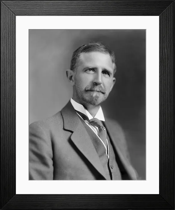 Framed Print : Roger Ward Babson was an American businessman, economist, business theorist and author, c. 1920. On Sept