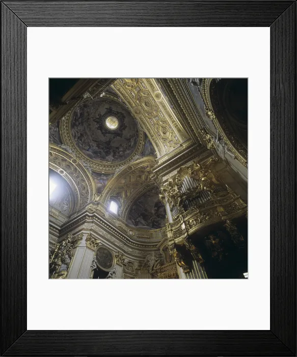 Framed Print : New Church, by Martino Longhi il Vecchio, Matteo da Citt di Castello, 1575 - 1606, 17th Century, architecture - Italy, Lazio, Rome. Detail. Seen of the vaults from below Framed Print : New Church, by Martino Longhi il Vecchio, Matteo da Citt di Castello, 1575 - 1606, 17th Century, architecture - Italy, Lazio, Rome. Detail. Seen of the vaults from below