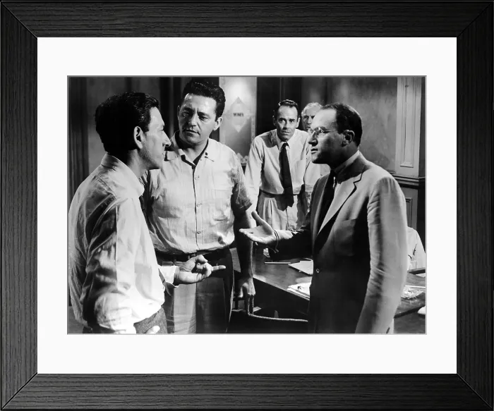 Framed Print : 12 ANGRY MEN, (aka TWELVE ANGRY MEN), Jack Klugman, Edward Binns, Henry Fonda, Ed Begley, E.G. Marshall, 1957