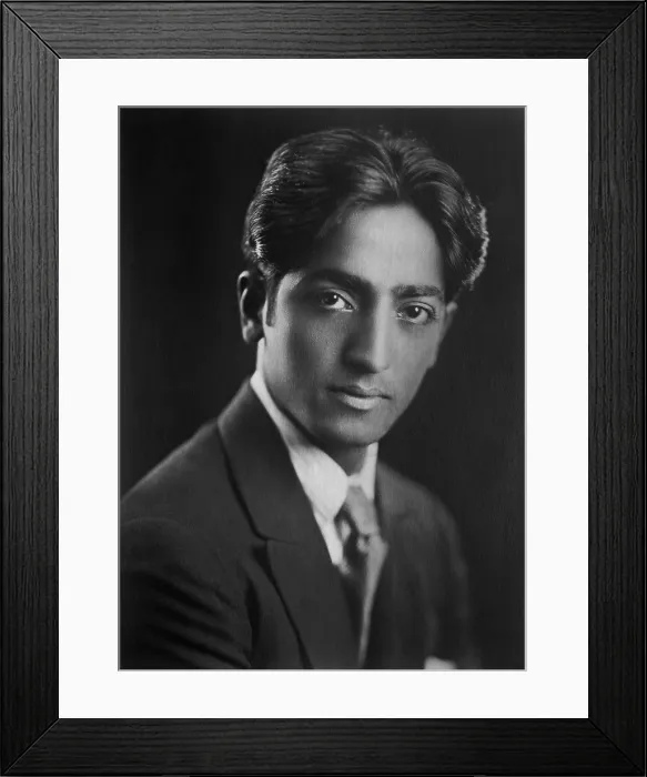 Framed Print : Jiddu Krishnamurti was born in British India in 1895