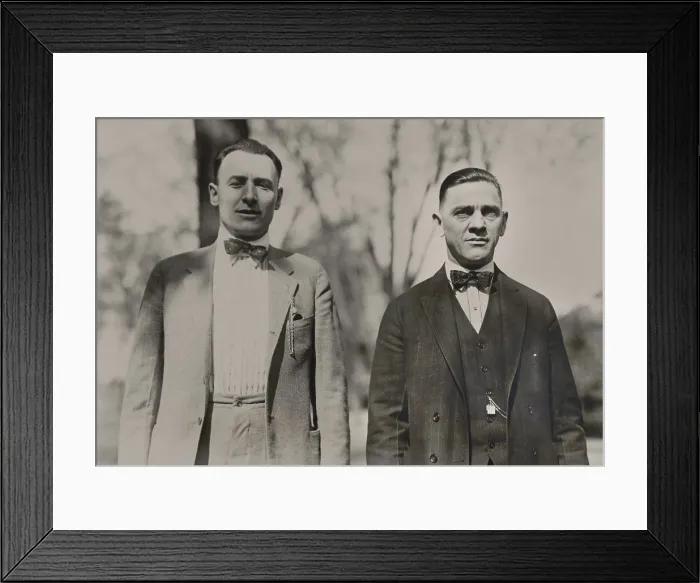 Framed Print : C.F. Keeney and Fred Mooney of the United Mine Workers, were charged with treason. As President and Sec-Treasurer of the Union, they organized the Logan County March of Aug Framed Print : C.F. Keeney and Fred Mooney of the United Mine Workers, were charged with treason. As President and Sec-Treasurer of the Union, they organized the Logan County March of Aug