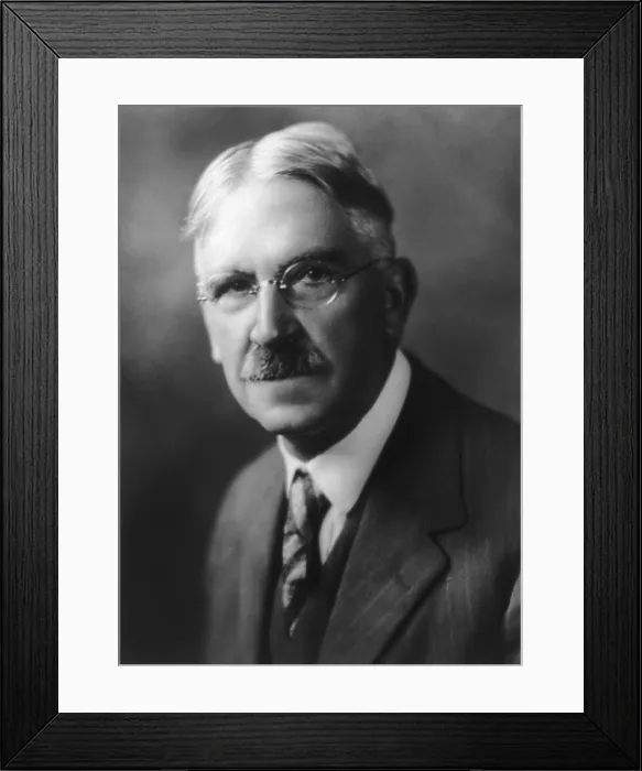 Framed Print : John Dewey, American philosopher, psychologist, and educational reformer. He was associated with the philosophy of pragmatism and functional psychology Framed Print : John Dewey, American philosopher, psychologist, and educational reformer. He was associated with the philosophy of pragmatism and functional psychology