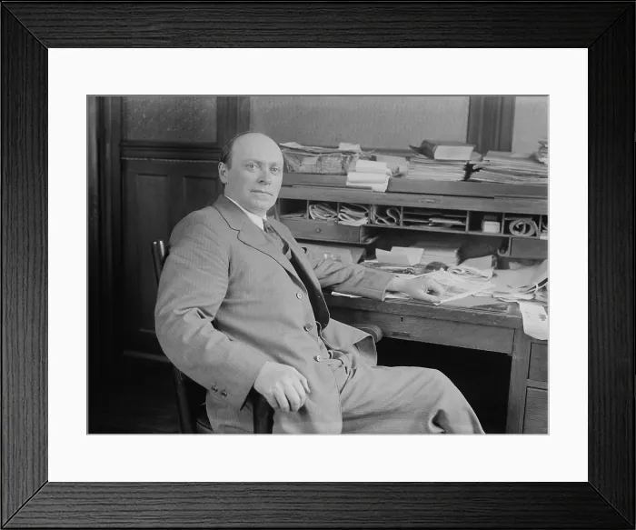 Framed Print : Herman Bernstein, Russian born Jewish American journalist, c. 1920