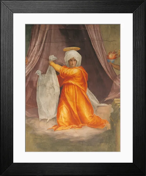 Framed Print : Santa Maria Novella decoration of the Cappella del Papa (Popes Chapel), by Jacopo Carrucci know as Pontormo, 1515 about, 16th Century, fresco, cm 307 x 413 - Italy, Tuscany