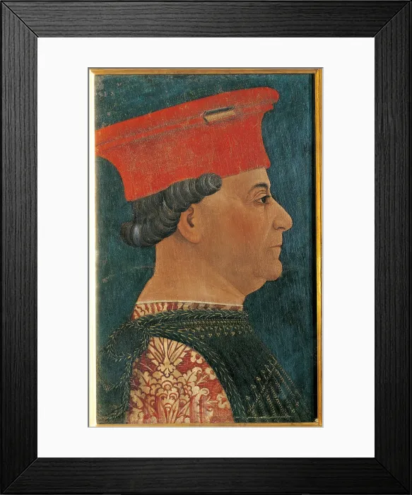 Framed Print : Portrait of Francesco Sforza, by Anonymous Lombard Artist, 1460 about, 15th Century, oil on canvas, cm 49 x 31 - Italy, Lombardy, Milan, Brera Art Gallery. All Framed Print : Portrait of Francesco Sforza, by Anonymous Lombard Artist, 1460 about, 15th Century, oil on canvas, cm 49 x 31 - Italy, Lombardy, Milan, Brera Art Gallery. All