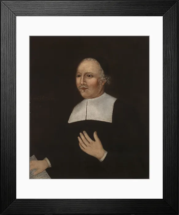 Framed Print : John Davenport, a Puritan clergyman, emigrated with his congregation to Boston in 1633 during the Great Puritan Migration Framed Print : John Davenport, a Puritan clergyman, emigrated with his congregation to Boston in 1633 during the Great Puritan Migration