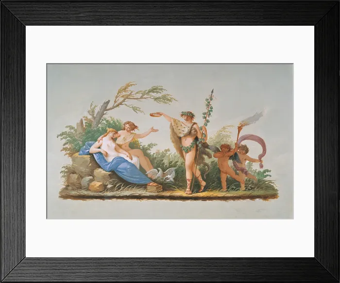 Framed Print : The Wedding of Bacchus or Dyonisus and Arianna, by Giovanni Carlo Bevilacqua, 1813, 19th Century, fresco, - Italy, Veneto, Padua, Palazzo de Lazara