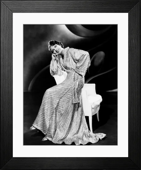 Framed Print : I FOUND STELLA PARISH, Kay Francis, in a dressing gown by Orry-Kelly, 1935