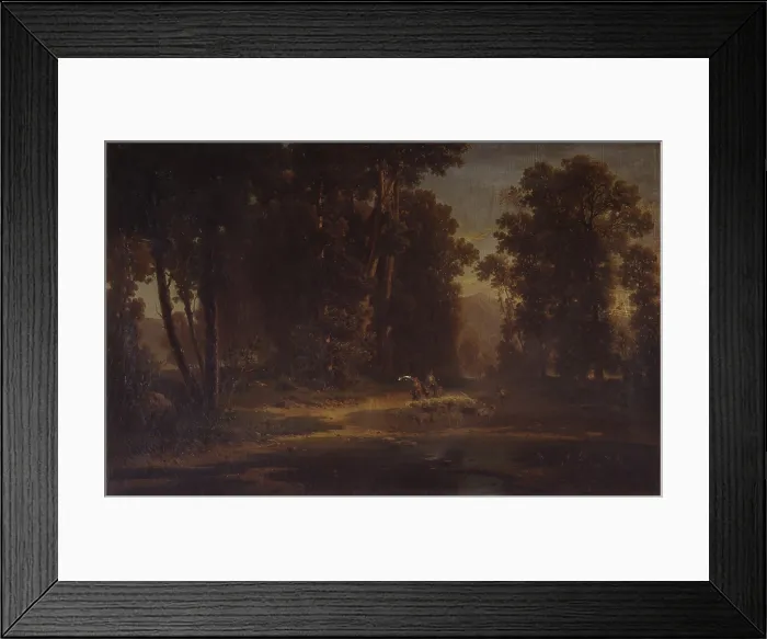Framed Print : The valley of Rodero, by Jerome Trenti, 1862, 19th Century, oil on canvas. - Italy, Lombardy, Milan, Brera Academy of Fine Arts. Whole artwork view. Pastoral scene in woods Framed Print : The valley of Rodero, by Jerome Trenti, 1862, 19th Century, oil on canvas. - Italy, Lombardy, Milan, Brera Academy of Fine Arts. Whole artwork view. Pastoral scene in woods