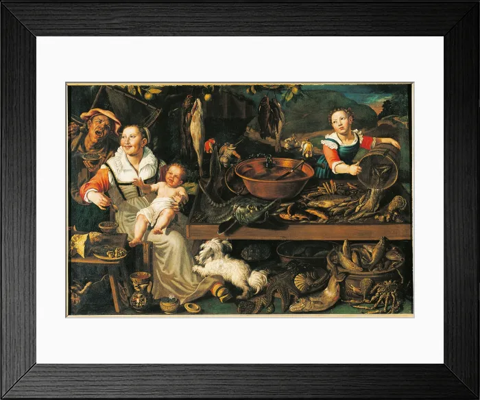 Framed Print : Fishmongers, by Vincenzo Campi, 1580 about, 16th Century, oil on canvas, cm 145 x 215 - Italy, Lombardy, Milan, Brera Art Gallery. All Framed Print : Fishmongers, by Vincenzo Campi, 1580 about, 16th Century, oil on canvas, cm 145 x 215 - Italy, Lombardy, Milan, Brera Art Gallery. All