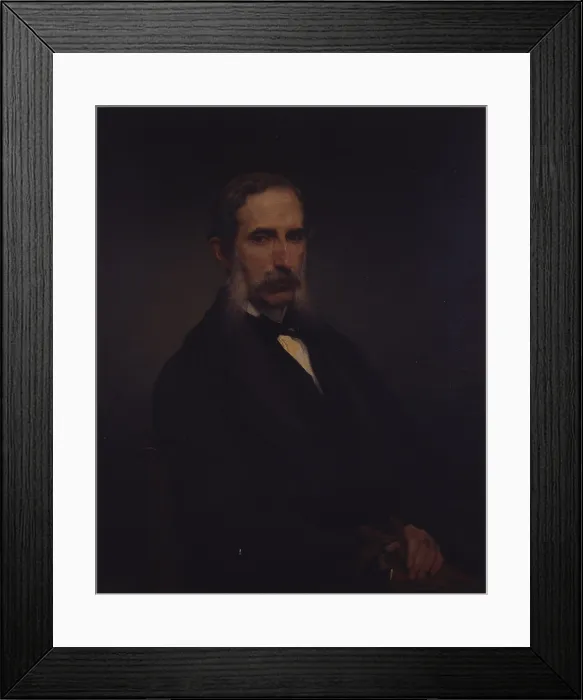 Framed Print : Portrait of Count Charles Barbiano of Belgiojoso (Ritratto del conte Carlo Barbiano di Belgiojoso), by Francesco Hayez, 1874, 19th Century, oil on canvas, 70 x 85, 5 cm - Italy