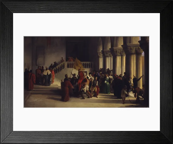 Framed Print : Vittore Pisani Freed from Prison and Carried in Triumph (Vittore Pisani liberato dal carcere e portato in trionfo), by Francesco Hayez, 1867, 19th Century, oil on canvas Framed Print : Vittore Pisani Freed from Prison and Carried in Triumph (Vittore Pisani liberato dal carcere e portato in trionfo), by Francesco Hayez, 1867, 19th Century, oil on canvas