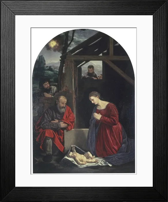 Framed Print : Nativity (Nativit), by Giovanni Girolamo Savoldo, 1540, 16th Century, oil canvas - Italy, Veneto, Venice, Church of San Giobbe. Whole artwork view Framed Print : Nativity (Nativit), by Giovanni Girolamo Savoldo, 1540, 16th Century, oil canvas - Italy, Veneto, Venice, Church of San Giobbe. Whole artwork view