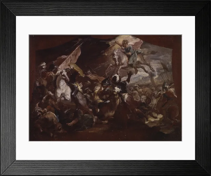 Framed Print : Saint James in Battle Against the Moors (San Giacomo in battaglia contro i mori), by Stefano Maria Legnani known as Legnanino, c Framed Print : Saint James in Battle Against the Moors (San Giacomo in battaglia contro i mori), by Stefano Maria Legnani known as Legnanino, c