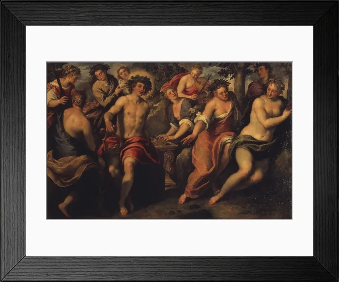 Framed Print : Parnassus (Parnaso), by Jacopo Negretti known as Palma il Giovane, 1611, 17th Century, oil on canvas, 139 x 220 cm - Italy, Emilia Romagna, Parma, National Gallery