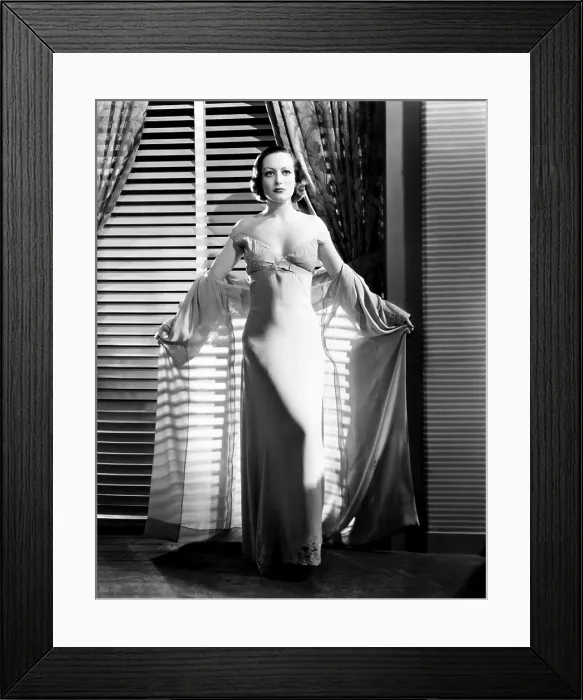 Framed Print : GRAND HOTEL, Joan Crawford, in a nightgown by Adrian, 1932