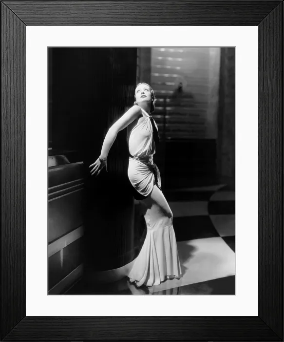 Framed Print : GRAND HOTEL, Joan Crawford, in a gown by Adrian, 1932