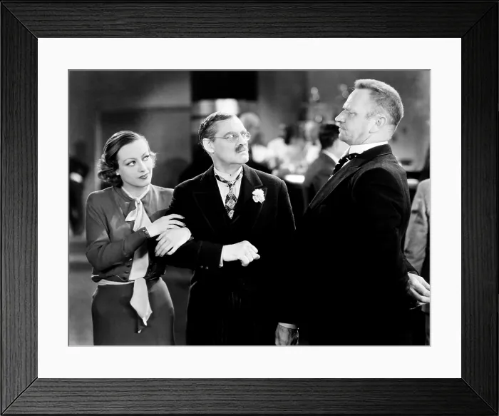 Framed Print : GRAND HOTEL, from left, Joan Crawford, Lionel Barrymore, Wallace Beery, 1932