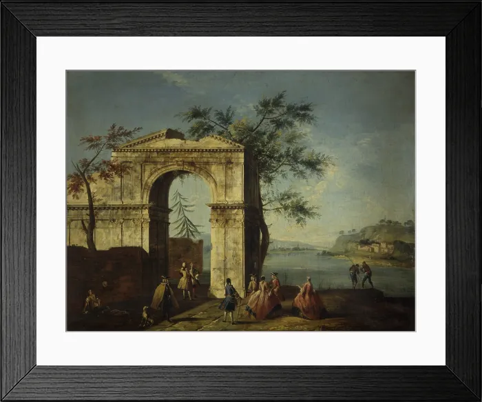 Framed Print : Capriccio with Porch of a Building and Obelisk, by Francesco Albotto, 1743, 18th Century, oil on canvas - Italy, Lombardy, Milan, Castello Sforzesco Framed Print : Capriccio with Porch of a Building and Obelisk, by Francesco Albotto, 1743, 18th Century, oil on canvas - Italy, Lombardy, Milan, Castello Sforzesco