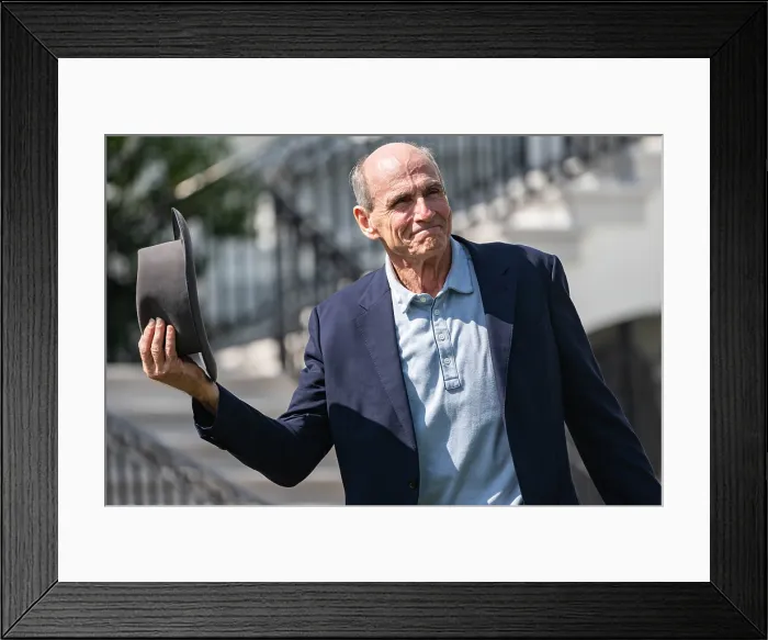 Framed Print : James Taylor tips his hat at his White House performance celebrating the signing of the Inflation Reduction Act, Sept. 13, 2022. (BSLOC_2022_7_32) Framed Print : James Taylor tips his hat at his White House performance celebrating the signing of the Inflation Reduction Act, Sept. 13, 2022. (BSLOC_2022_7_32)