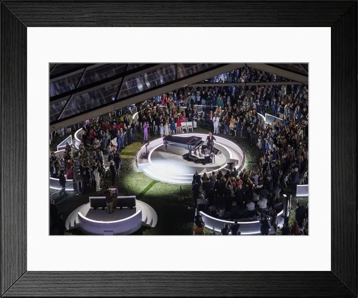 Framed Print : Sir Elton John performs for an audience of 2, 000 on the South Lawn of the White House, Sept. 23, 2022