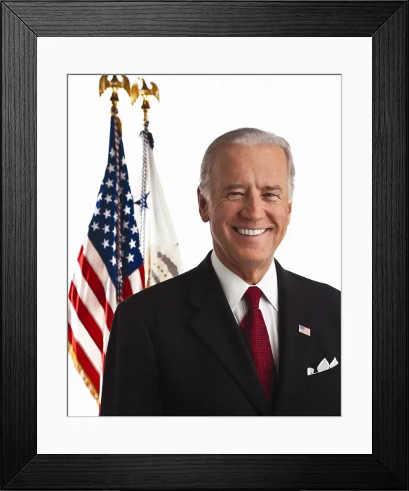 Framed Print : Vice President Joe Biden in his official first term portrait of August 13, 2009