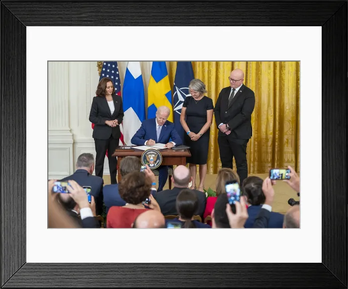 Framed Print : President Joe Biden speaks on the South Lawn of the White House, Aug. 9, 2022, before signing The CHIPS and Science Act of 2022 Framed Print : President Joe Biden speaks on the South Lawn of the White House, Aug. 9, 2022, before signing The CHIPS and Science Act of 2022
